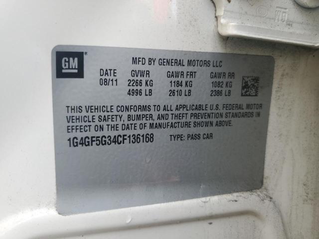 2012 BUICK LACROSSE P #3304864544