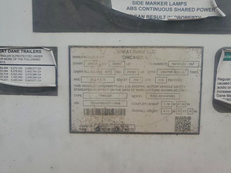 2018 GREAT DANE UNKNOWN #3296260416