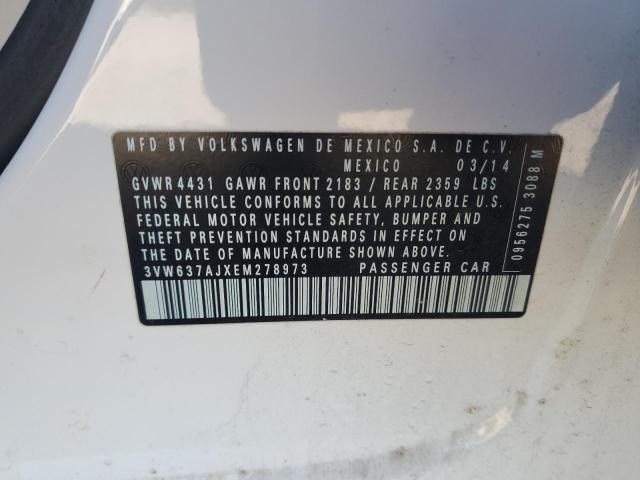 2014 VOLKSWAGEN JETTA HYBR - 3VW637AJXEM278973