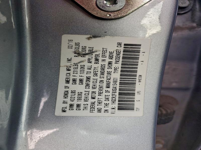 2016 HONDA ACCORD EXL #3303924709