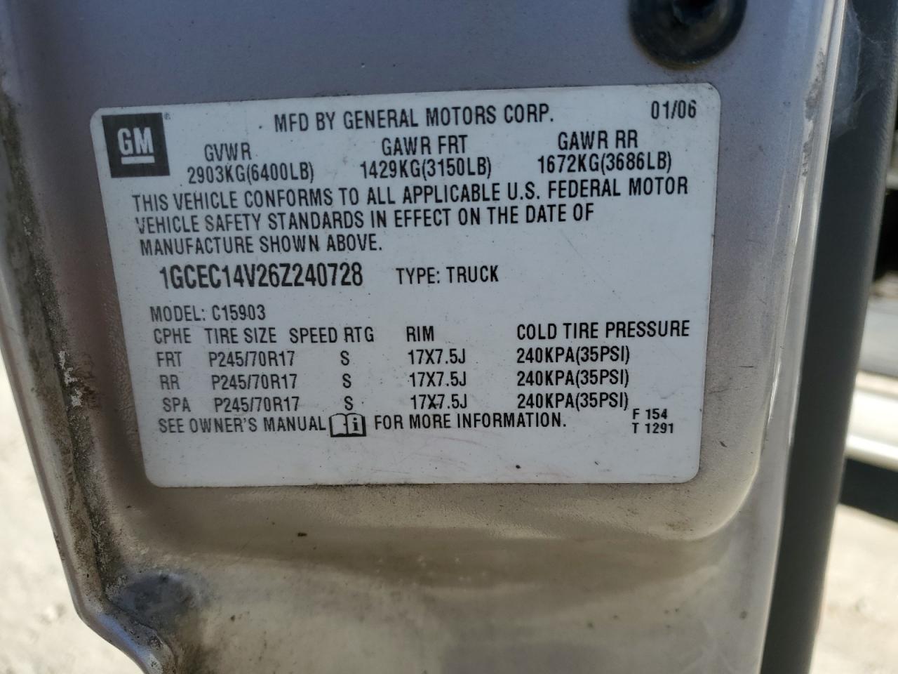 Lot #3303664929 2006 CHEVROLET SILVERADO