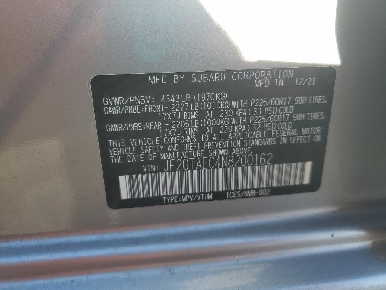 SUBARU CROSSTREK PREMIUM