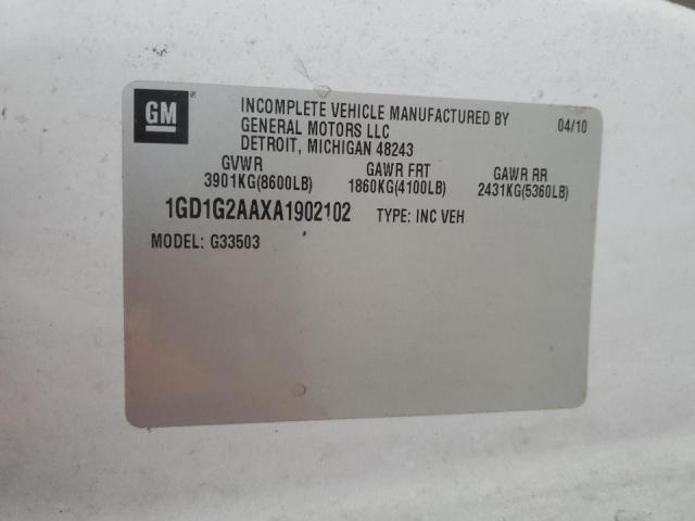 2010 GMC SAVANA CUT #3303730423