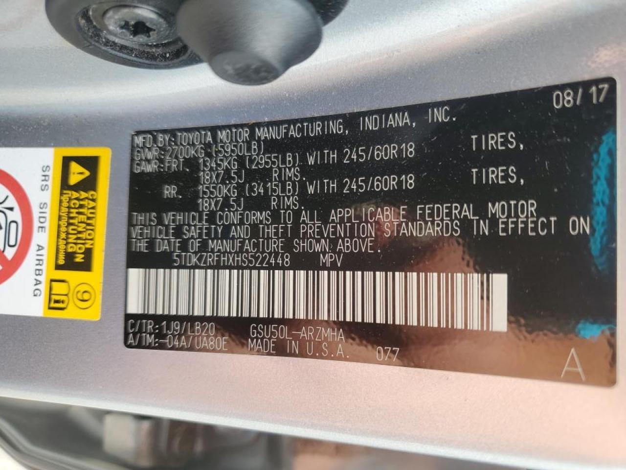 TOYOTA HIGHLANDER SE