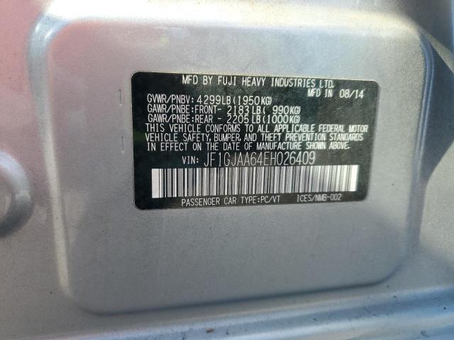 2014 SUBARU IMPREZA #3311602319