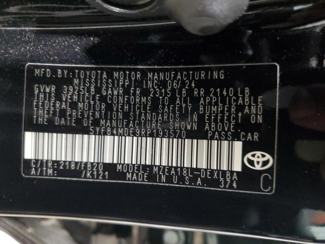 2024 TOYOTA COROLLA LE #3303728425