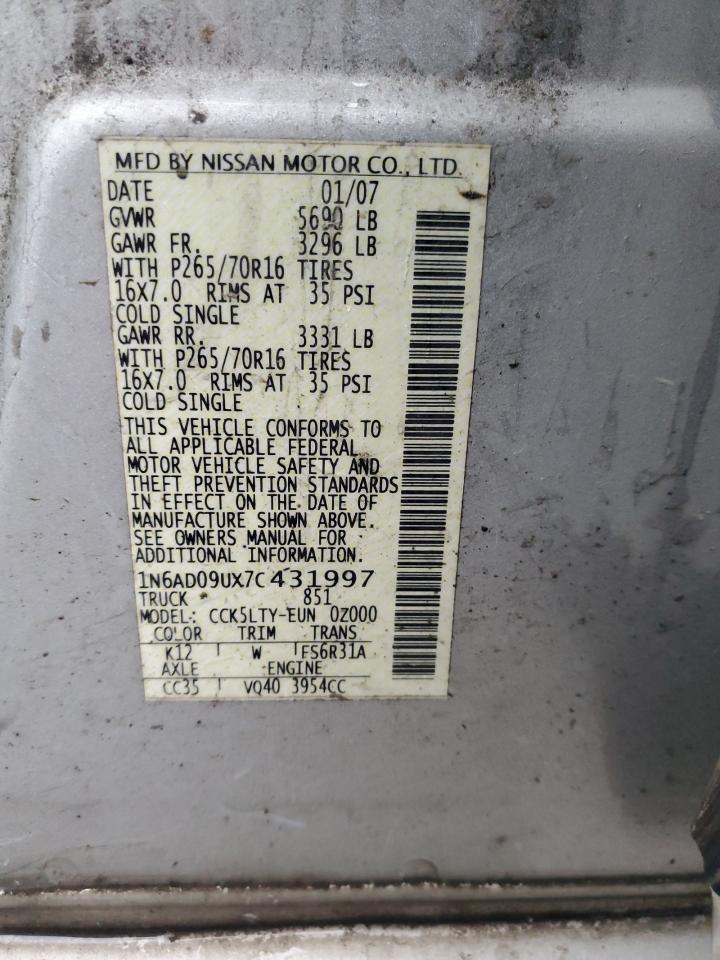 Lot #3290214239 2007 NISSAN FRONTIER C