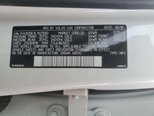 2020 VOLVO XC60 T5 MO - YV4102DK3L1423582