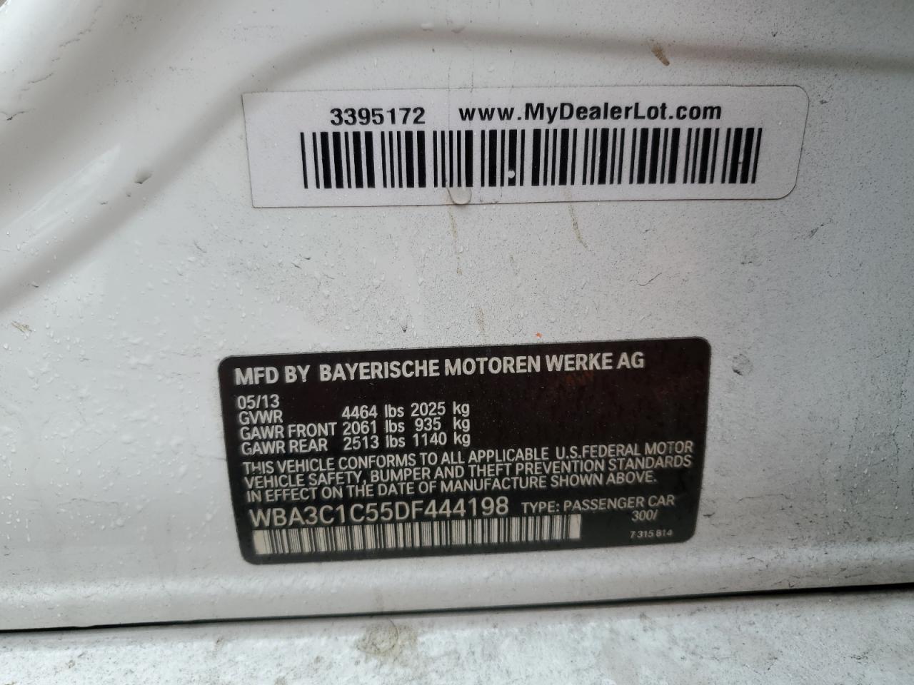 BMW 3 SERIES I SULEV