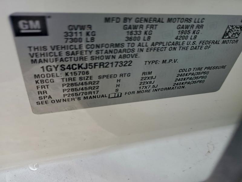 2015 CADILLAC ESCALADE P #3310420953