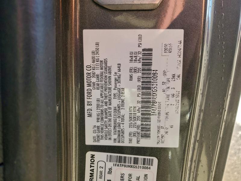 2016 FORD MUSTANG #3317967921