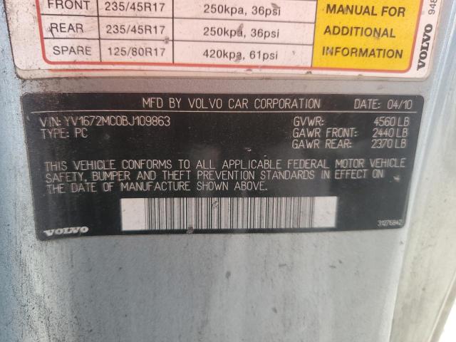 2011 VOLVO C70 T5 - YV1672MC0BJ109863