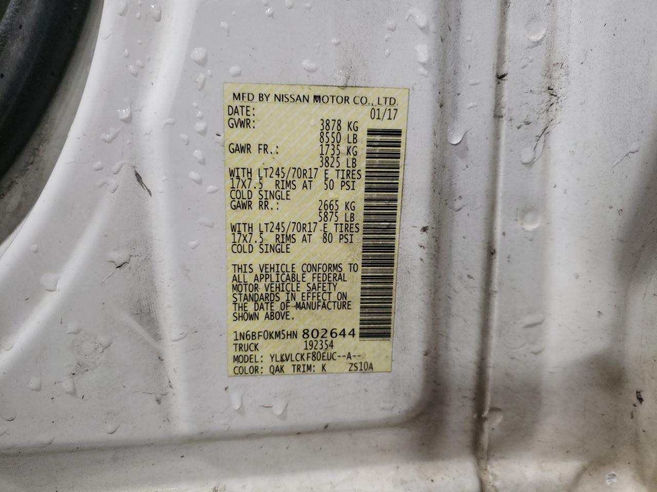 NISSAN NV1500 1500 S