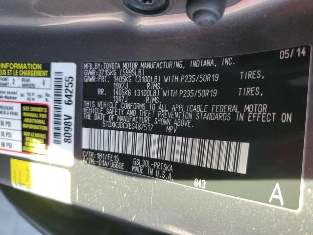 2014 TOYOTA SIENNA SPO #3296334433