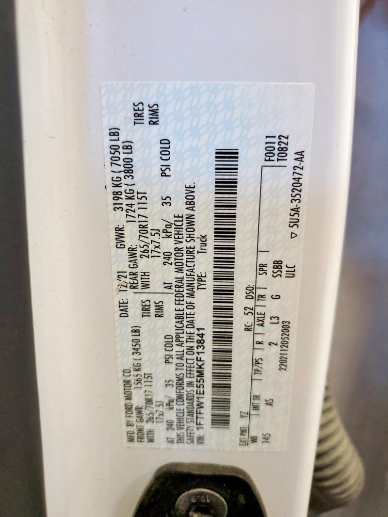 2021 FORD F150 SUPER #3292342289