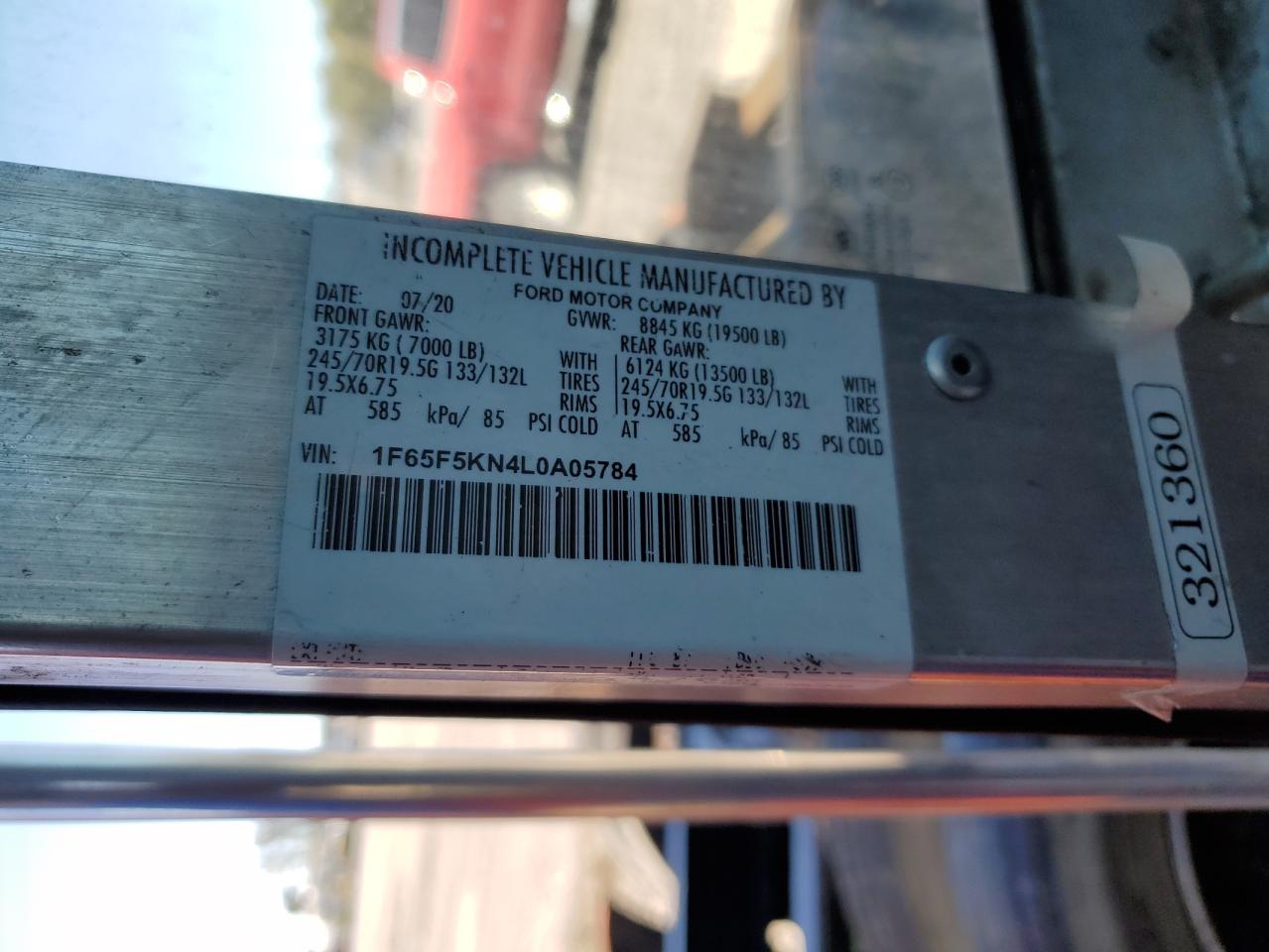 Lot #3311686220 2020 FORD UNKNOWN