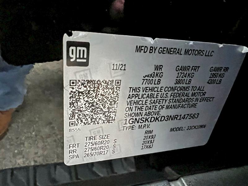 2022 CHEVROLET SUBURBAN K #3297072499