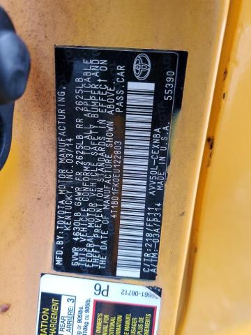 2014 TOYOTA CAMRY HYBR #3301603631