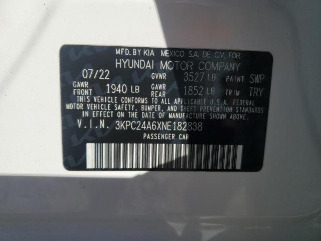 2022 HYUNDAI ACCENT SE #3301801351