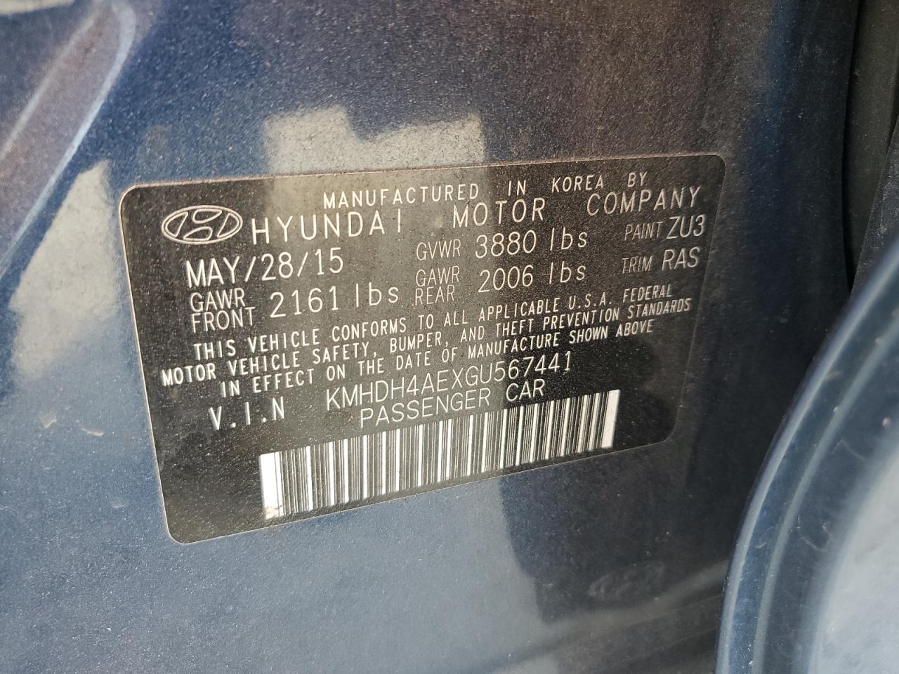 HYUNDAI ELANTRA SE