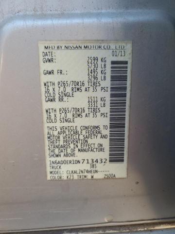 2013 NISSAN FRONTIER - 1N6AD0ER1DN713432