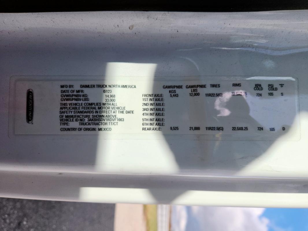 2024 FREIGHTLINER CASCADIA 1 #3303693034