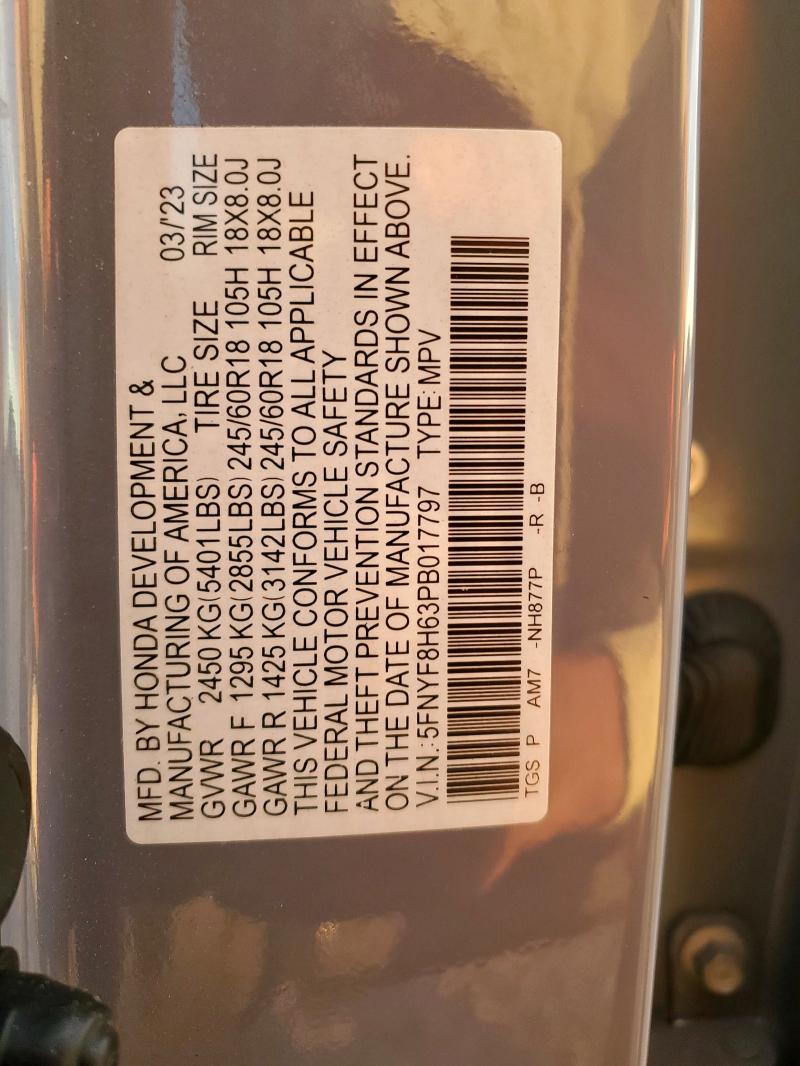 2023 HONDA PASSPORT T #3304656915