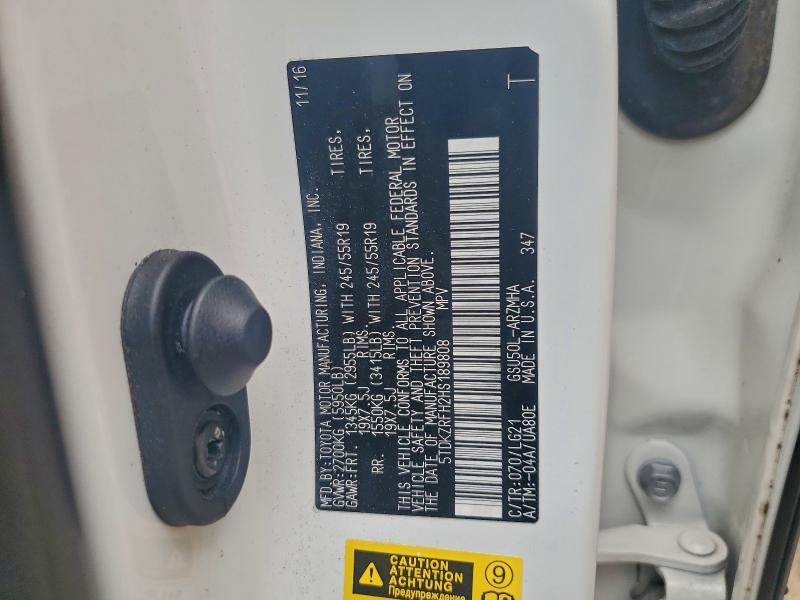 2017 TOYOTA HIGHLANDER #3301810347