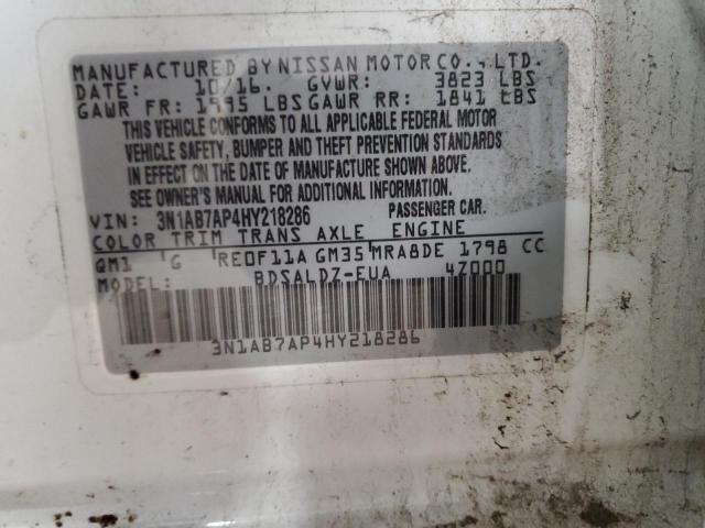 2017 NISSAN SENTRA S #3309170918