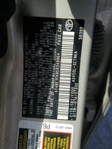 2014 TOYOTA CAMRY L #3281654387