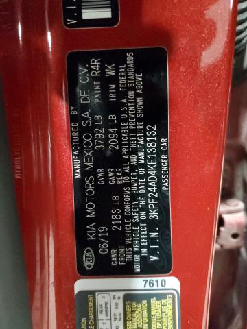 2019 KIA FORTE FE #3317840207