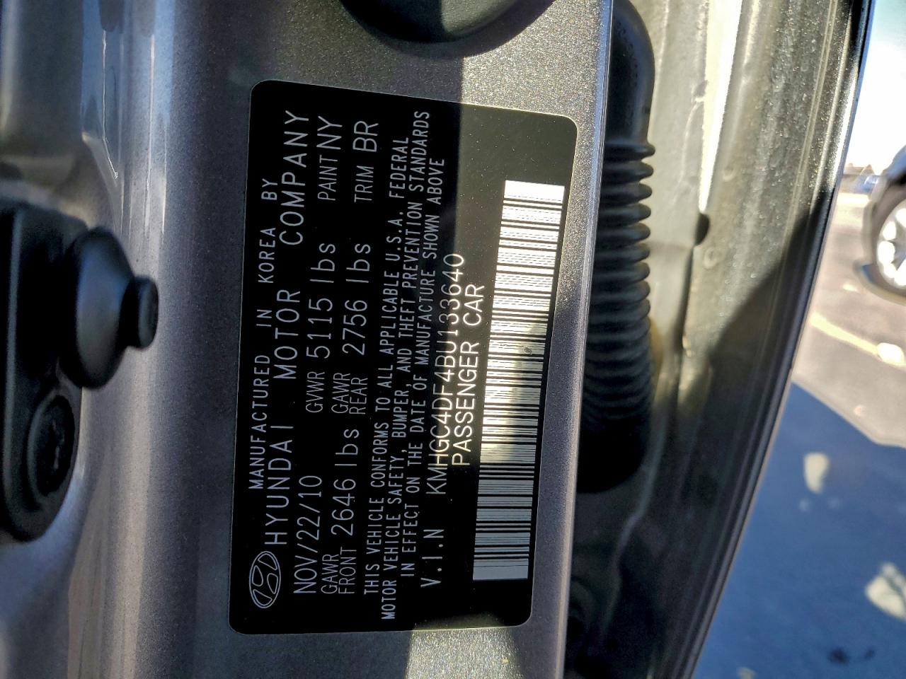 HYUNDAI GENESIS 4.6L