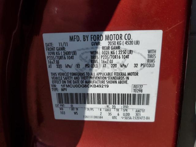 2012 FORD ESCAPE XLT #3291356165