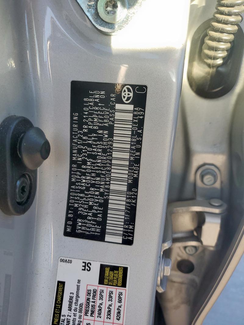 2023 TOYOTA COROLLA LE - 5YFB4MDE8PP012293