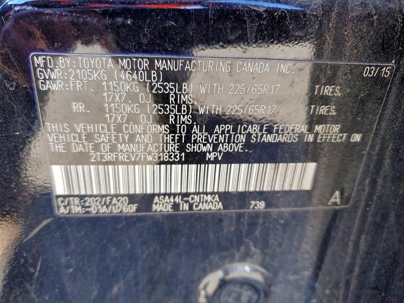 2015 TOYOTA RAV4 XLE #3302753008