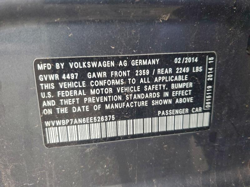 2014 VOLKSWAGEN CC SPORT #3296886821