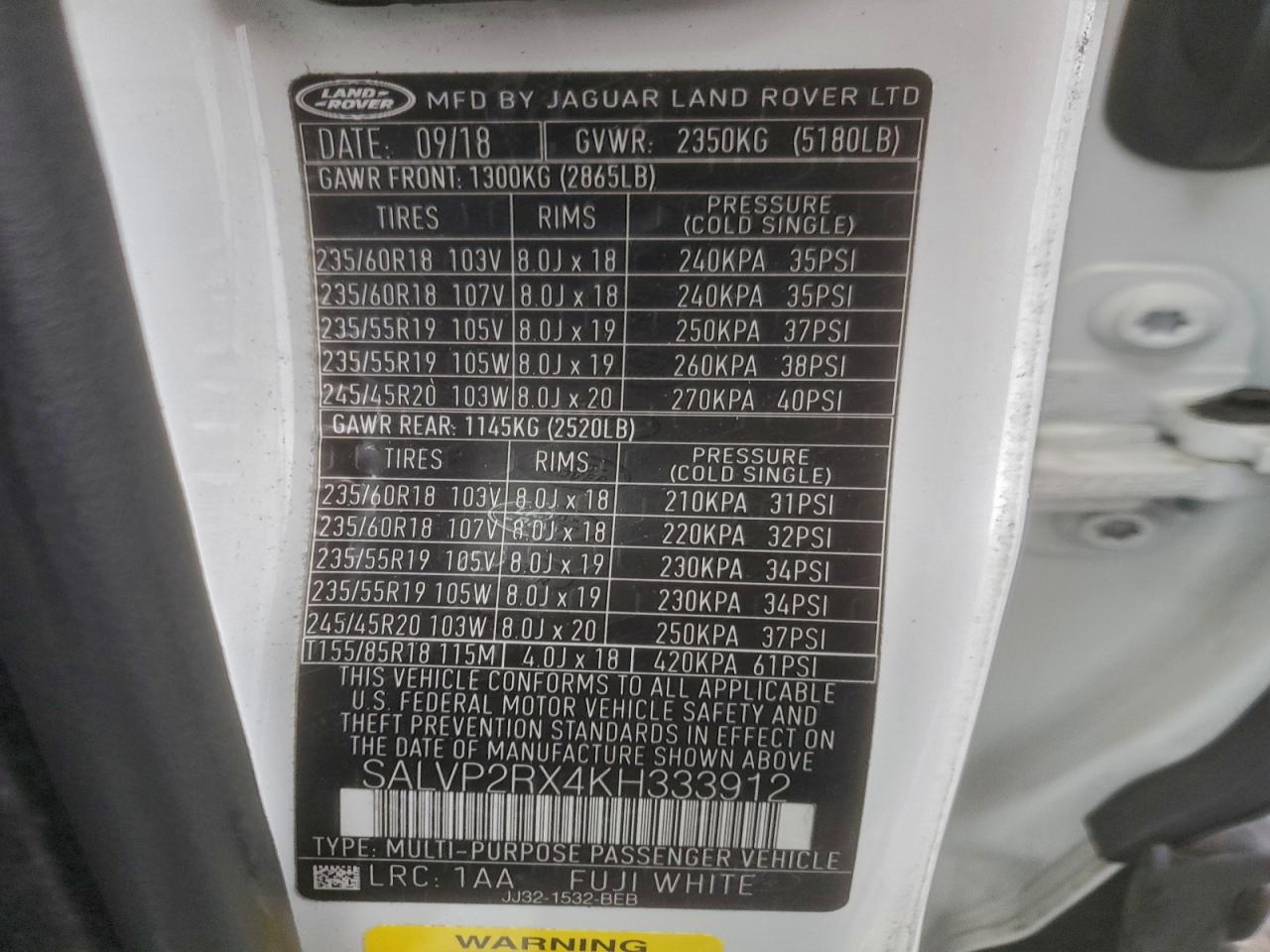 LAND ROVER RANGE ROVER SE