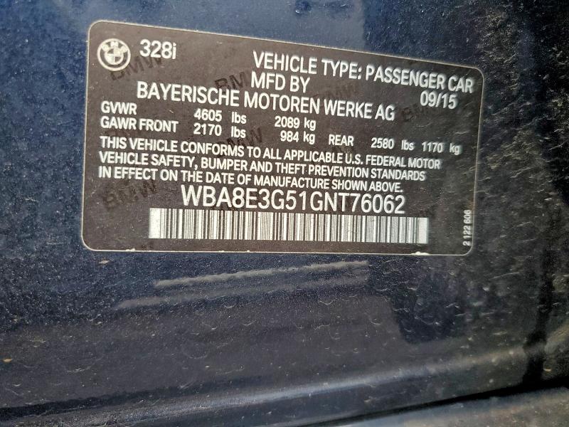 2016 BMW 328 XI SUL #3303723485