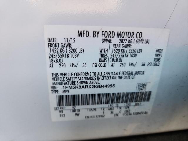 2016 FORD EXPLORER P - 1FM5K8ARXGGB44955