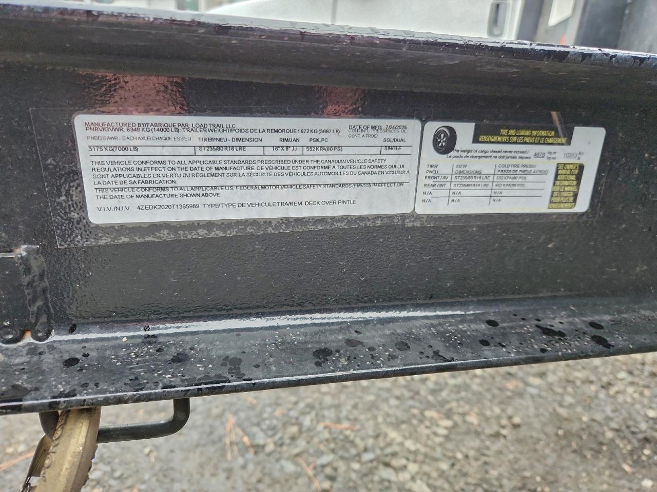 Lot #3301648659 2026 LOAD TRAIL UNKNOWN