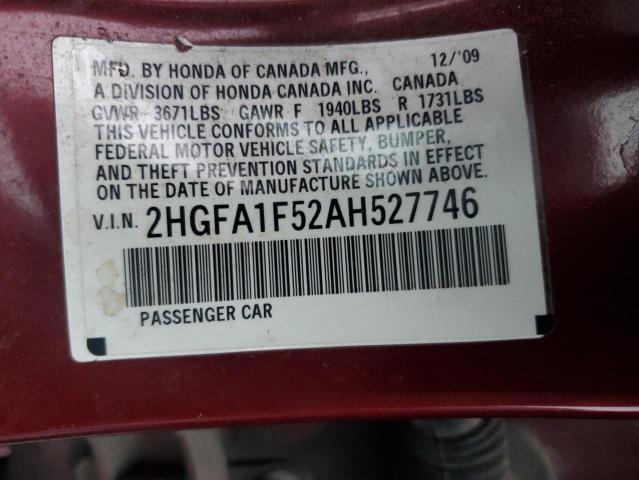 2010 HONDA CIVIC LX #3303796450