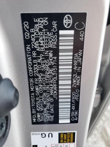 2020 TOYOTA PRIUS PRIM #3292354270