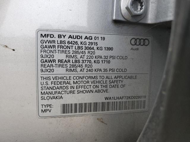 2019 AUDI Q7 PREMIUM #3305301413