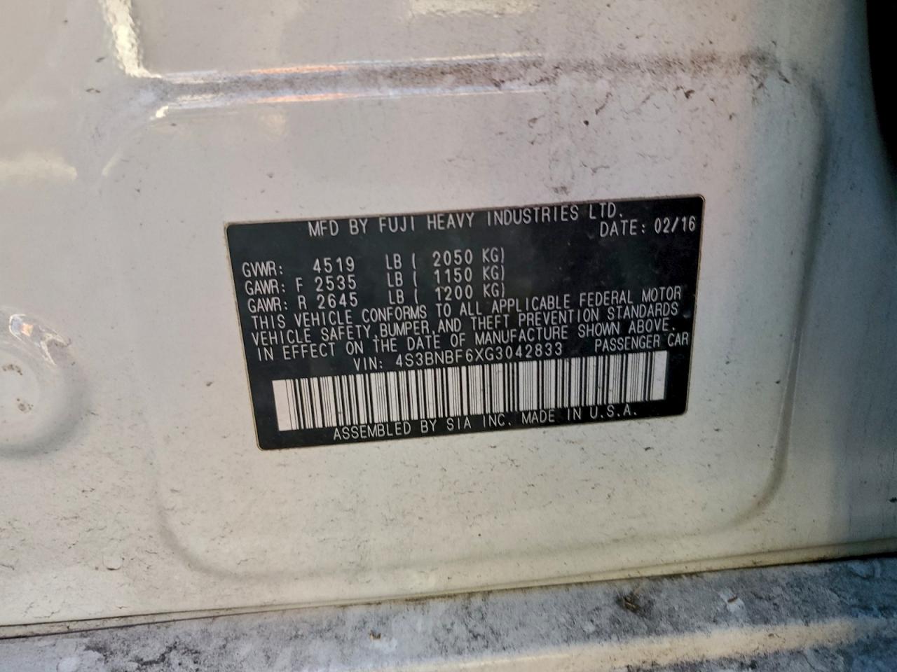 SUBARU LEGACY 2.5I PREMIUM