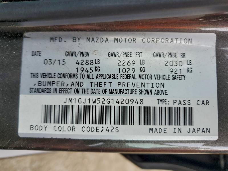 2016 MAZDA 6 GRAND TO #3311461260