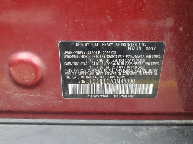 2012 SUBARU FORESTER X #3296258483