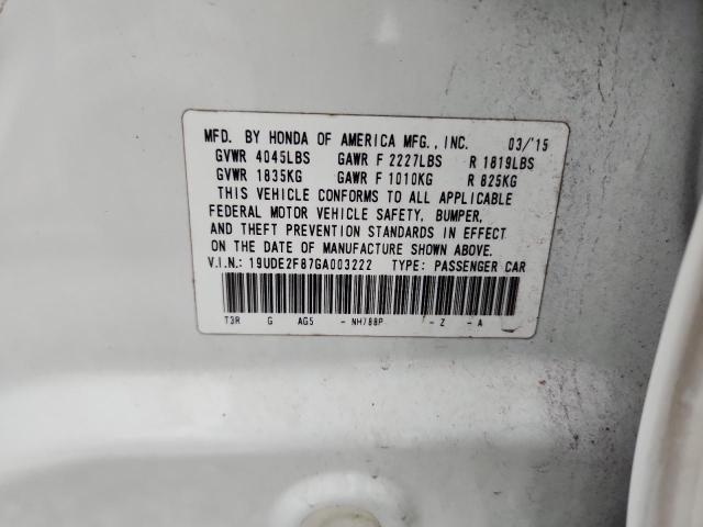 2016 ACURA ILX PREMIU #3297010350