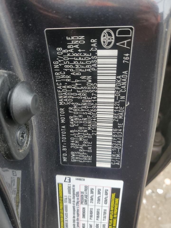 Lot #3301847379 2009 TOYOTA COROLLA BA