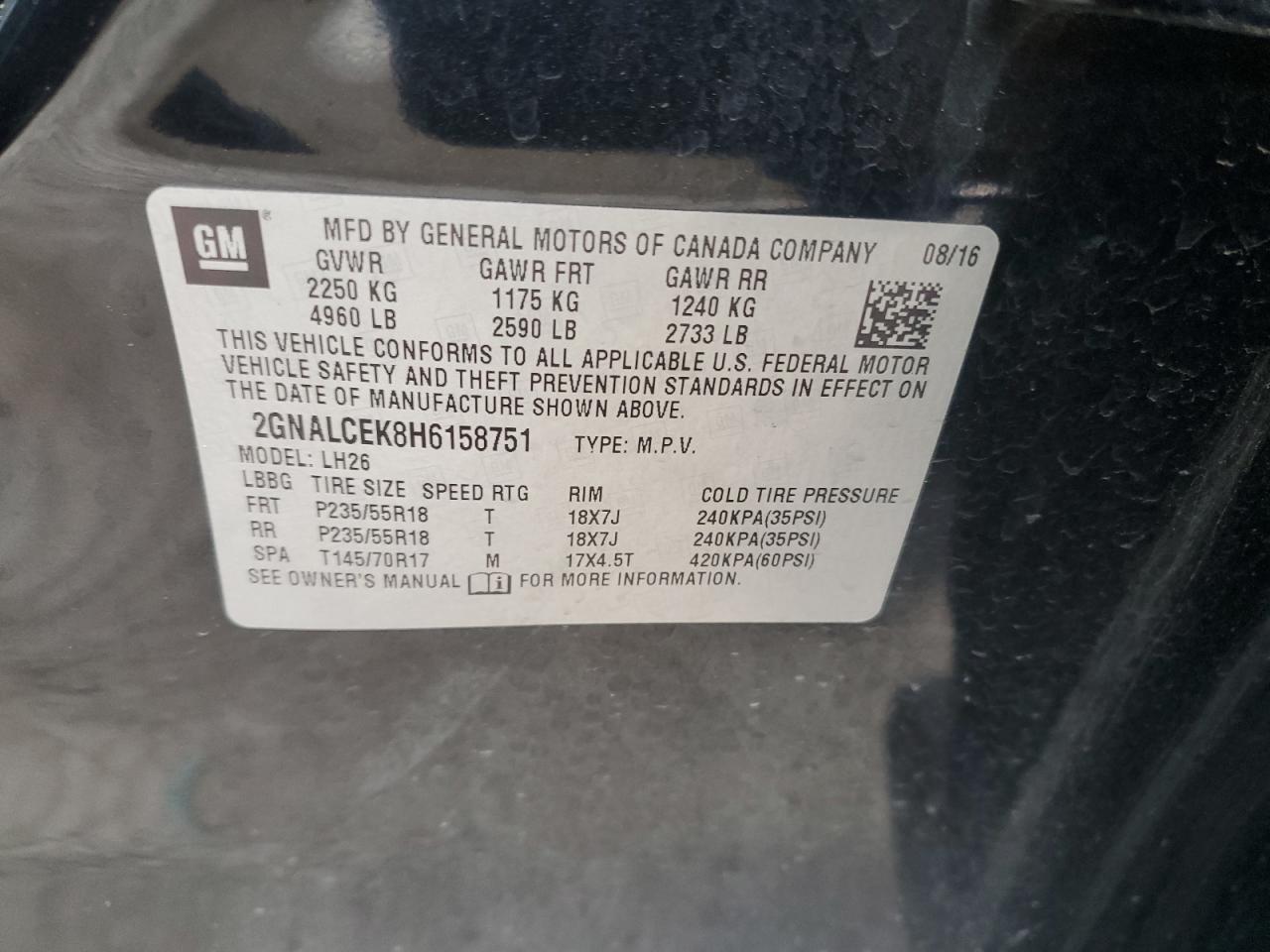 CHEVROLET EQUINOX LT