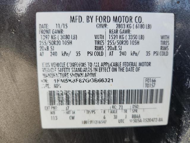 2016 FORD EXPLORER L #3293882633